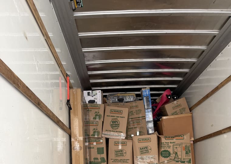 A Bitlane truck loaded for a move